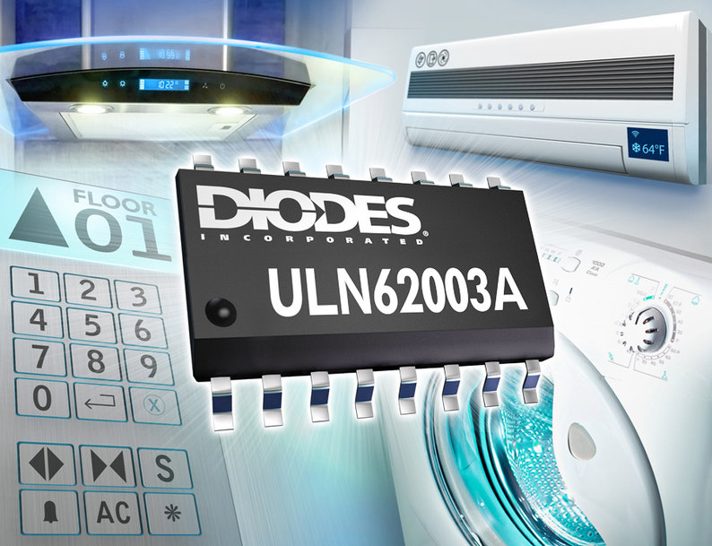 7-Channel DMOS Transistor Array from Diodes Incorporated Drives Inductive Loads While Dissipating Minimal Power